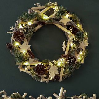 Starry Night LED Christmas Wreath