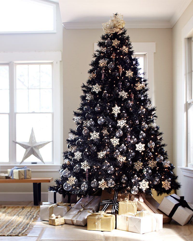 9' Tuxedo Black Christmas Tree