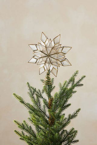 Capiz Star Light-Up Tree Topper