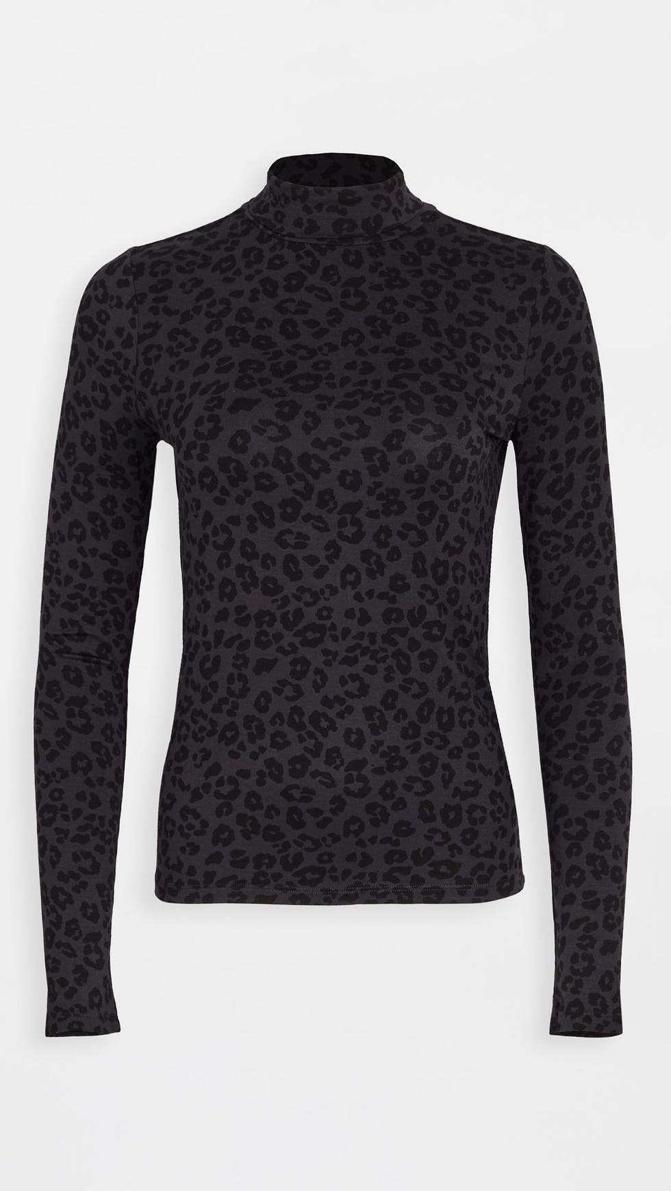 Leopard Fitted Turtleneck 