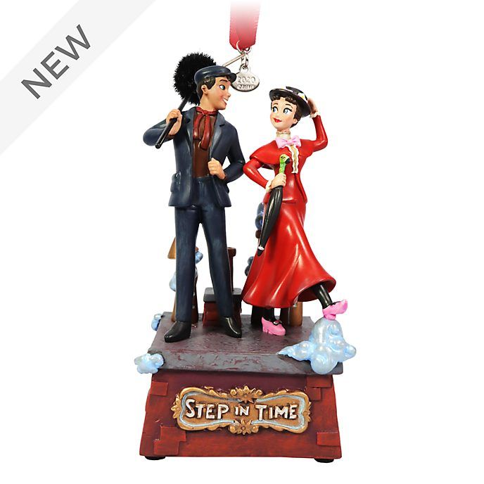 Disney Store Mary Poppins and Bert Singing Hanging Ornament