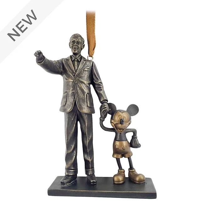 Disney Store Walt Disney and Mickey Mouse Hanging Ornament
