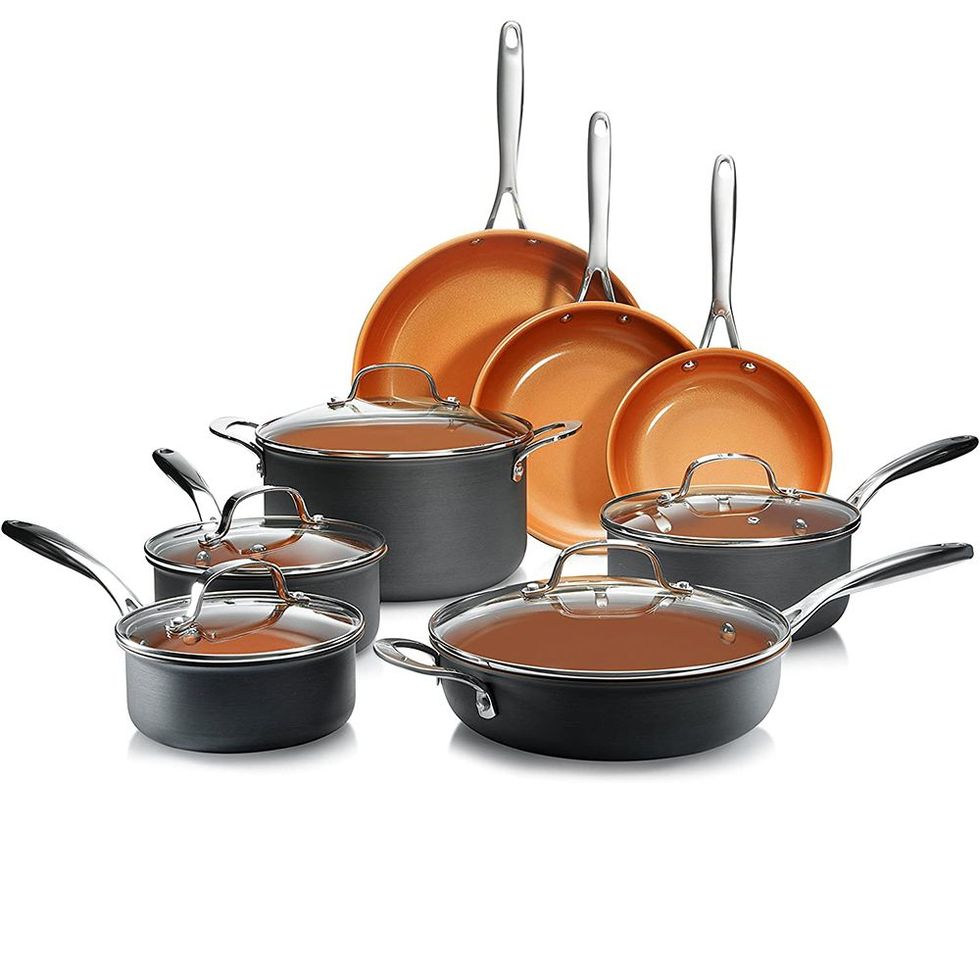 Gotham Steel Hard Anodized Pots and Pans 13-Piece Premium Cookware Set