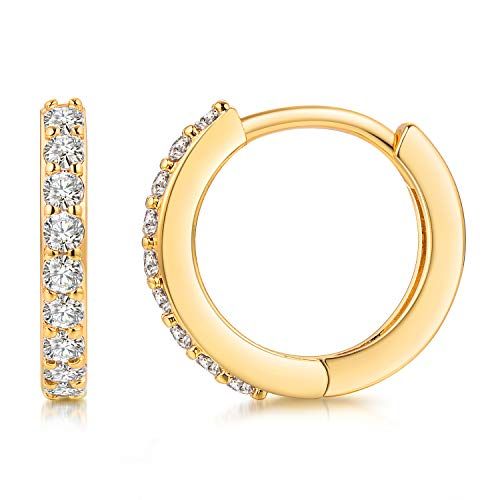 18K Gold Plated Cubic Zirconia Cuff Earrings