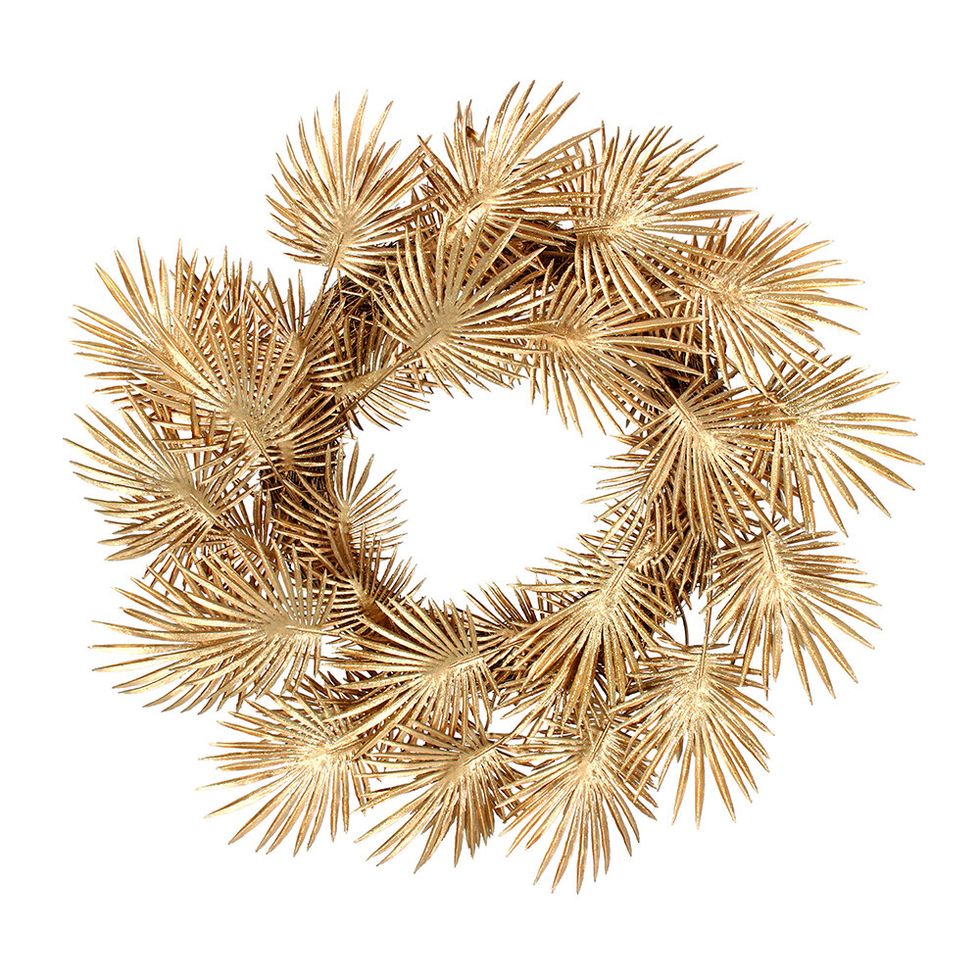 Palm Leaf Wreath - Gold
