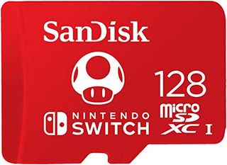 SanDisk microSDXC UHS-I Card for Nintendo 128 GB - Nintendo Licensed Product, Red
