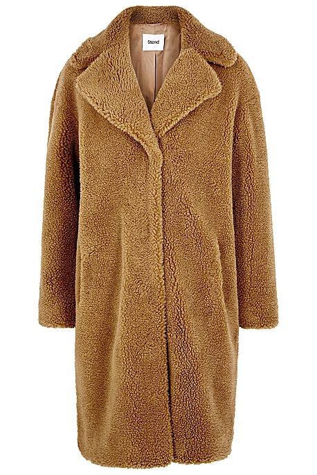 Camille brown faux shearling coat