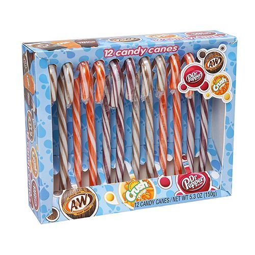 Soda-Flavored Candy Canes (12-Pack)