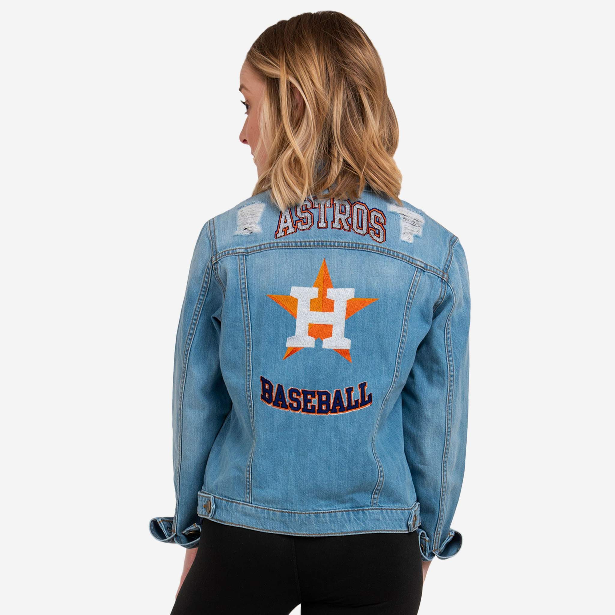 blue sparkly astros jacket