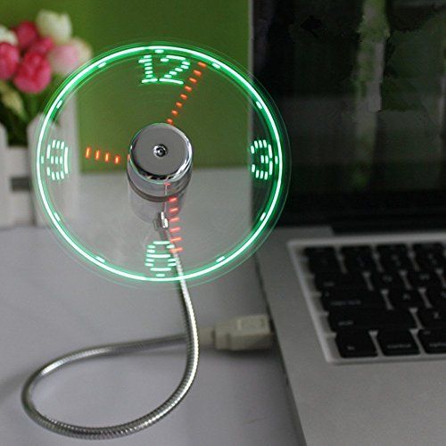 LED Clock Fan with Real Time Display 
