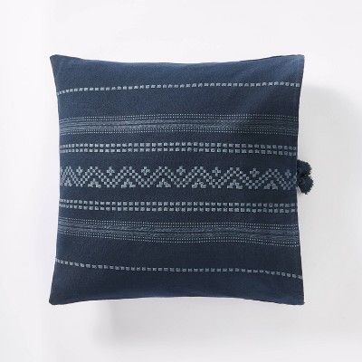 Square Woven Textured Throw Pillow
