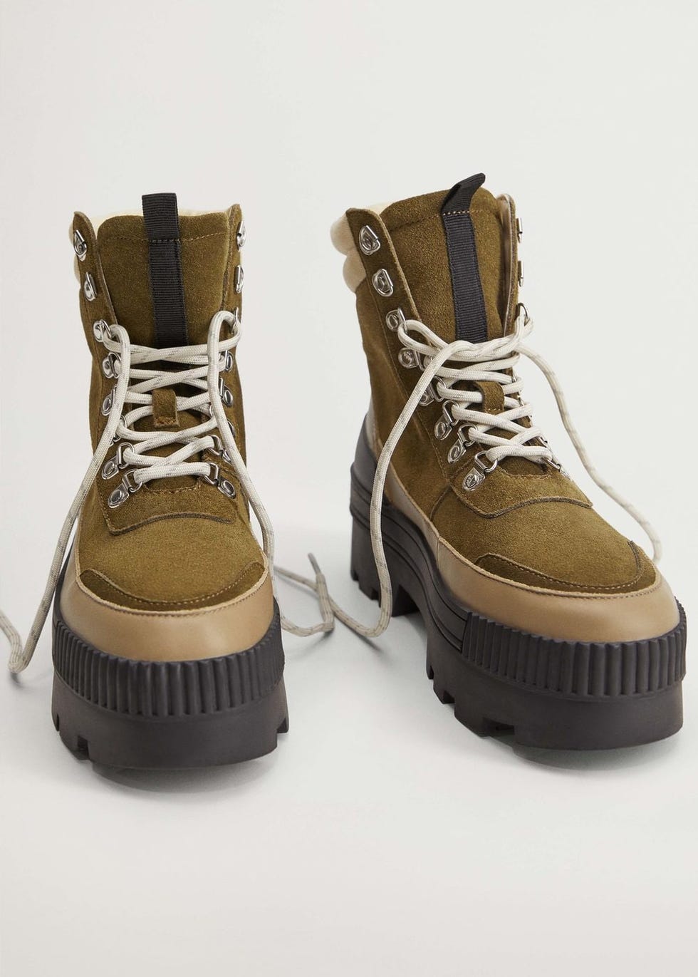 Contrasting mountain boots