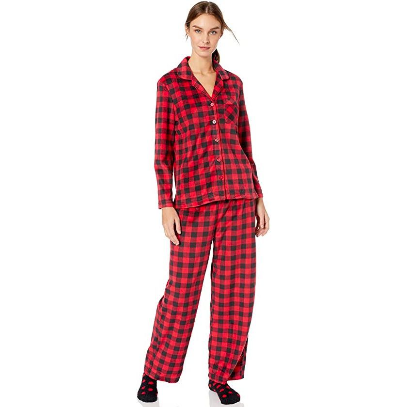 buffalo plaid thermal pajamas