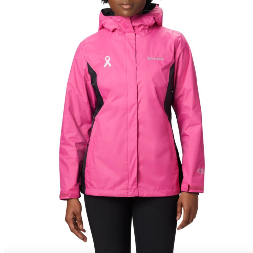 north face breast cancer rain jacket