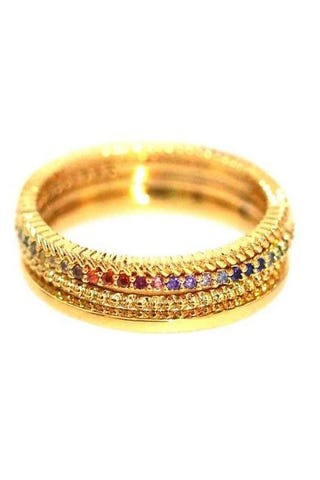 Set van 4 Rainbow Stacking Rings