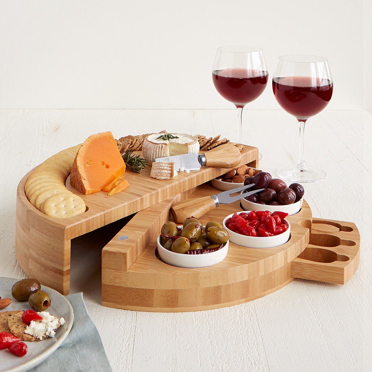 Compact Swivel Cheese and Tapas Board