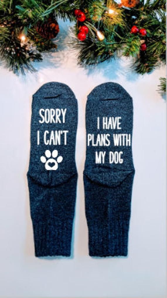 "Plans With My Dog" Socks