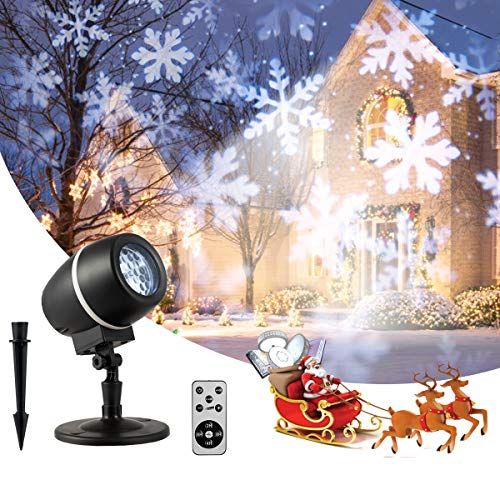LED Snowflake Projector Light