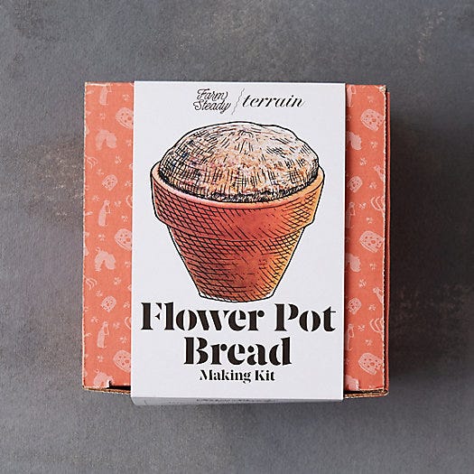 Flower Pot Bread-Making Kit (Set of 4)