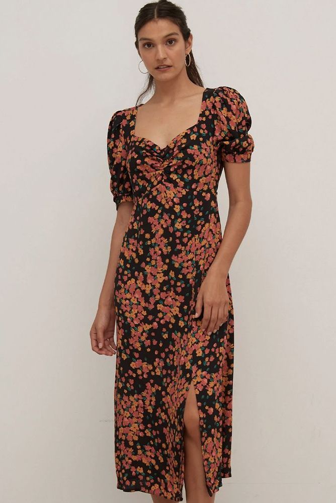 Alex Jones wears floral midi dress from Nobody's Child at M&S