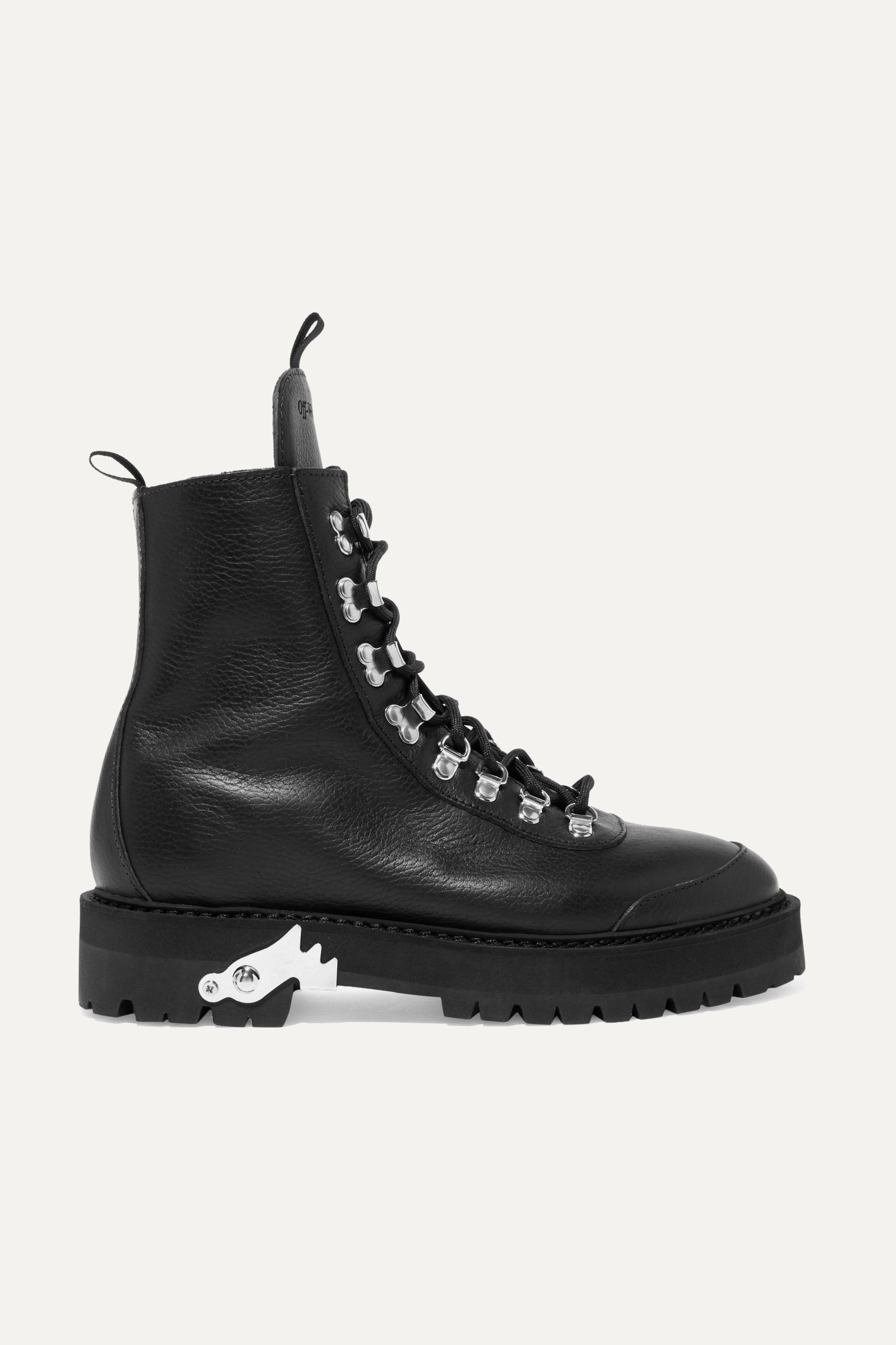 black fashion hiking boots