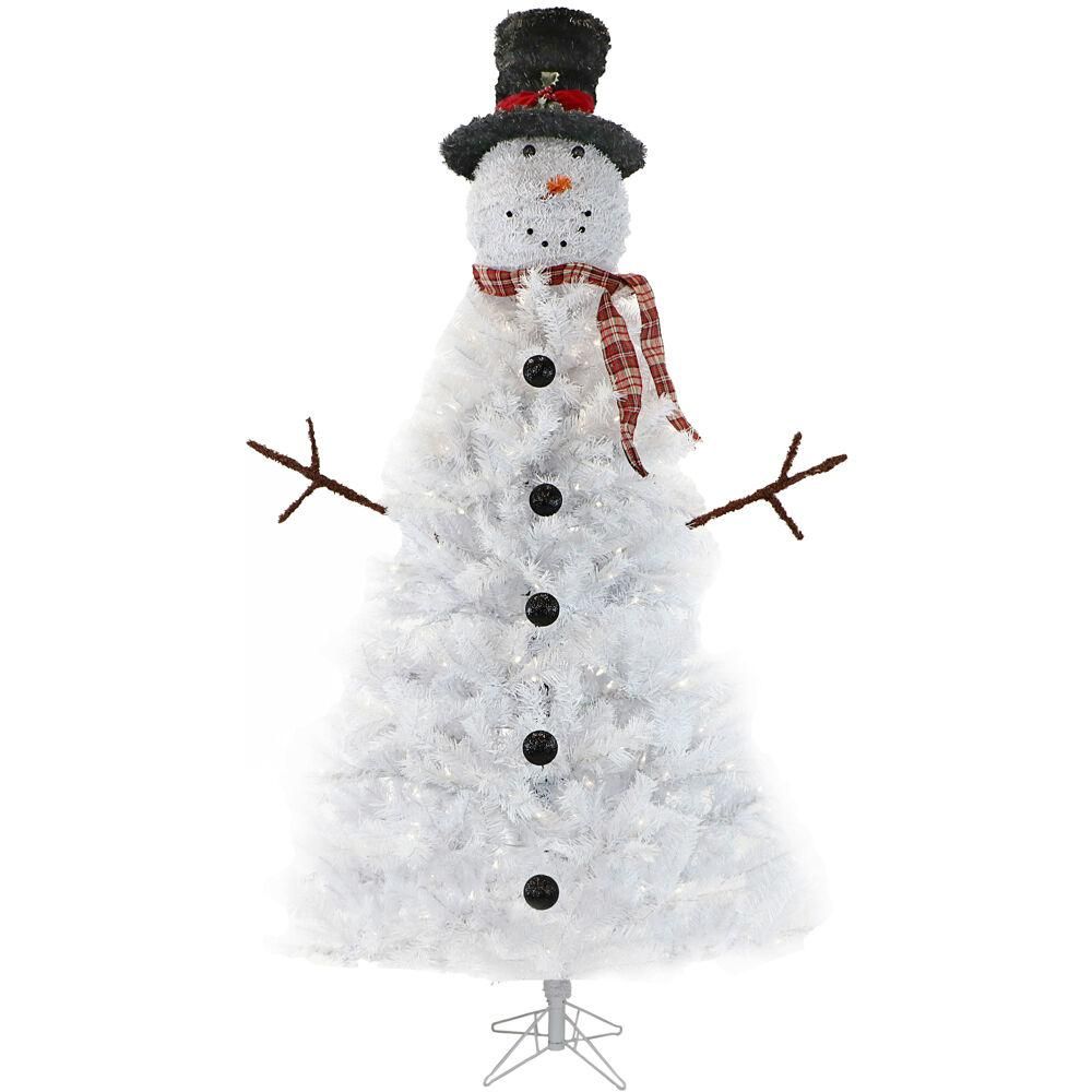 7.5' Snowman Christmas Tree with Clear Lights