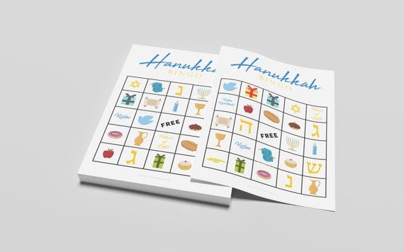 Hanukkah Bingo 