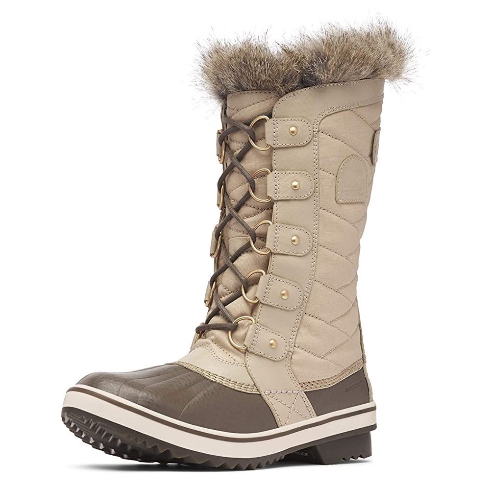 U-MAC Women Winter Shoes Waterproof PU Leather Mid Calf Boots Warm Soft Slip On Snow Boot Thicken Faux Fur Lined Boot