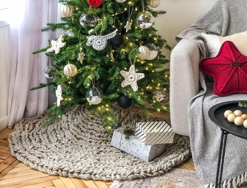 RA-HOMESTORE Perfect Hessian Christmas Tree Skirt 