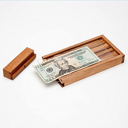 Wooden Puzzle Box Gift Card Holder