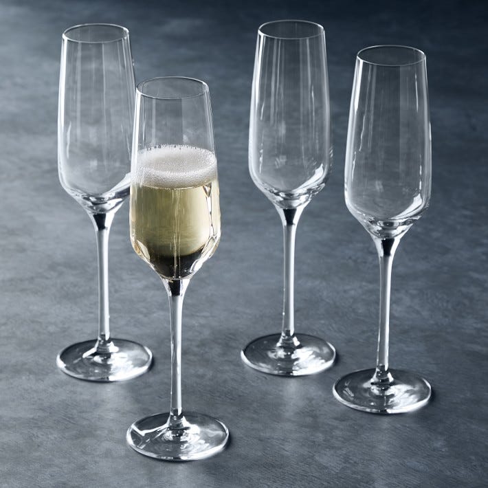 Toasting Flutes, Set of 4