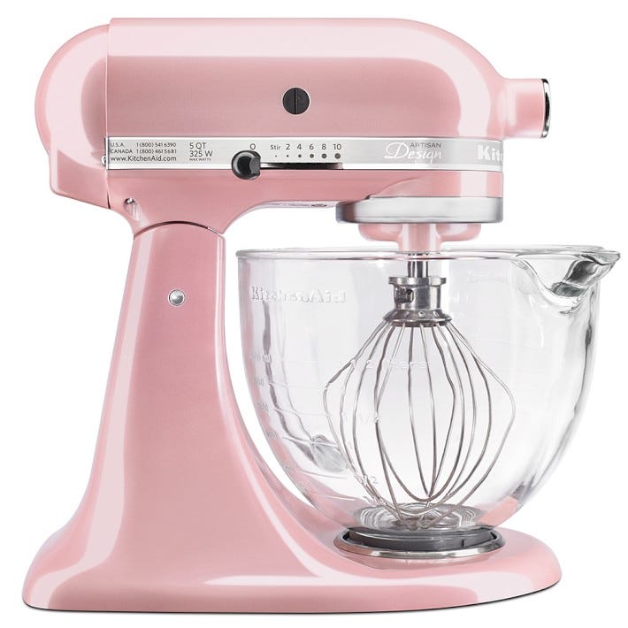 KitchenAid Artisan Design Series 5 Quart Tilt-Head Stand Mixer with Glass  Bowl - Champagne - Closeout 