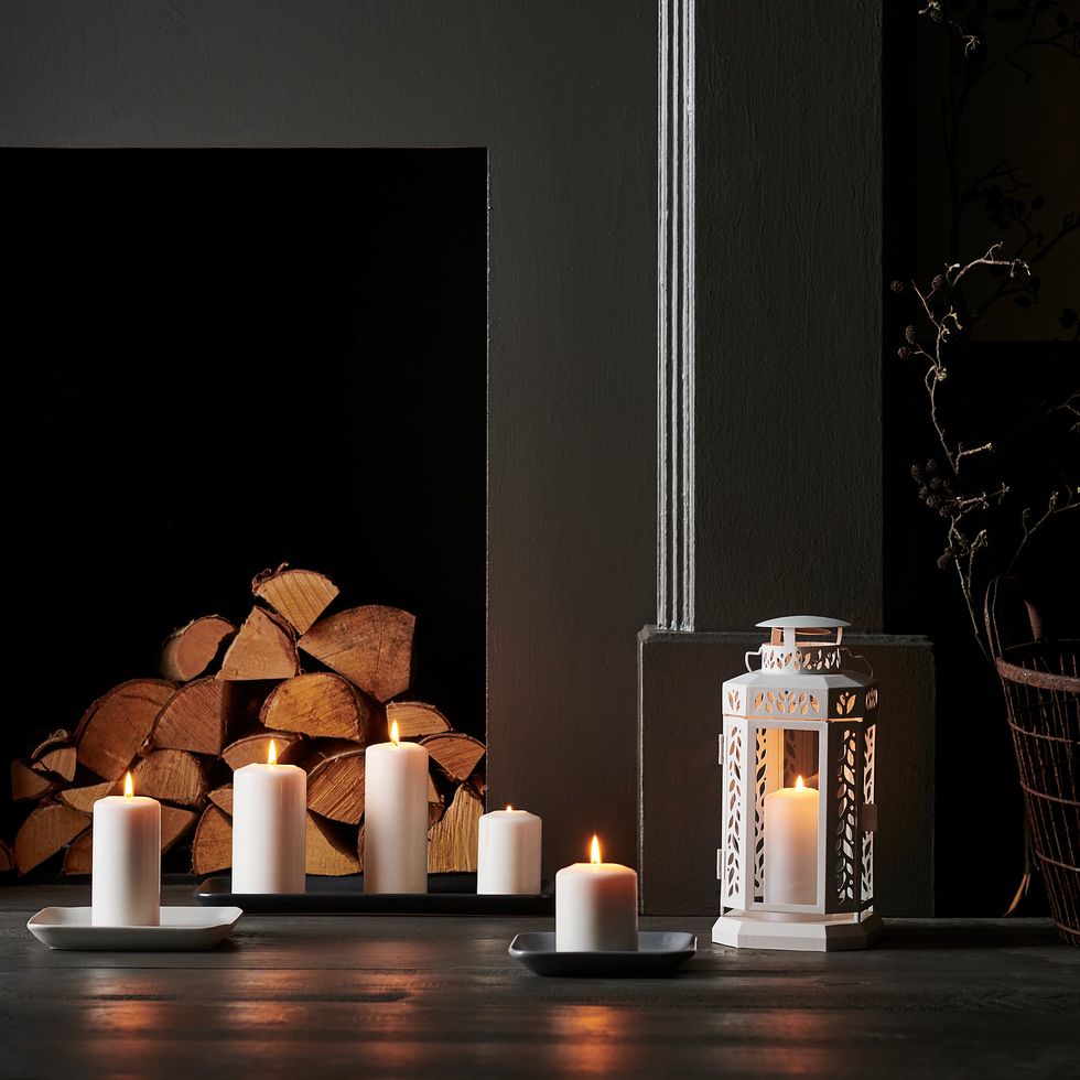 ENRUM Lantern for candle, indoor/outdoor, black, 11 - IKEA