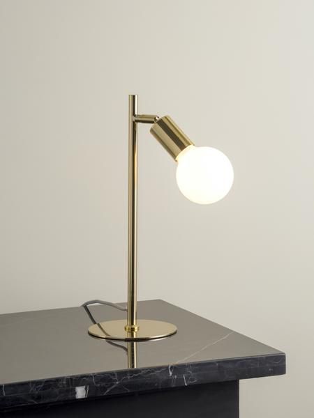 Lever - 1 light brass task table lamp