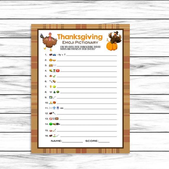 Thanksgiving Emoji Game