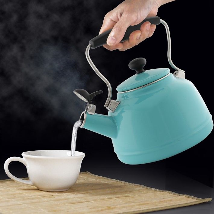 pioneer woman blue tea kettle