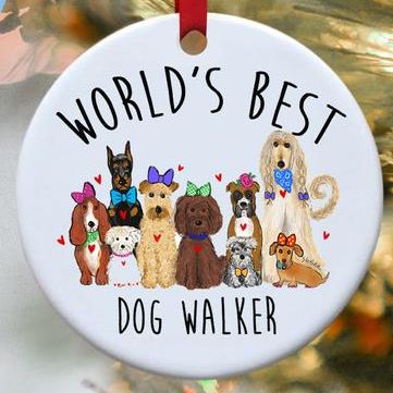 Personalized Christmas Ornament for Dog Walkers