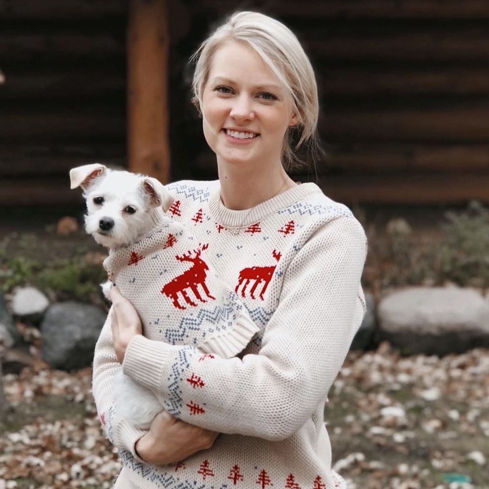 BINGPET Dog Christmas Sweater Puppy Xmas Reindeer Knitwear Sweater Dog Pet Winter Warm Cloth Holiday Sweater