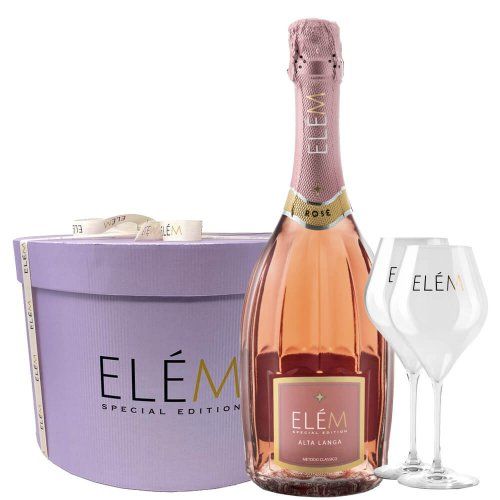 Confezioni regalo vino e bicchieri, la lavender box delle bollicine