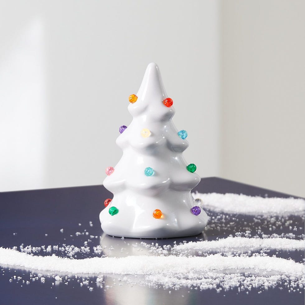 vintage ceramic white christmas tree