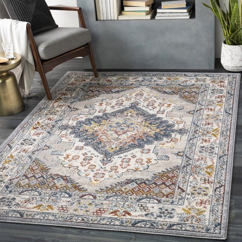 Christmas Gray 5' x 7' Area Rug