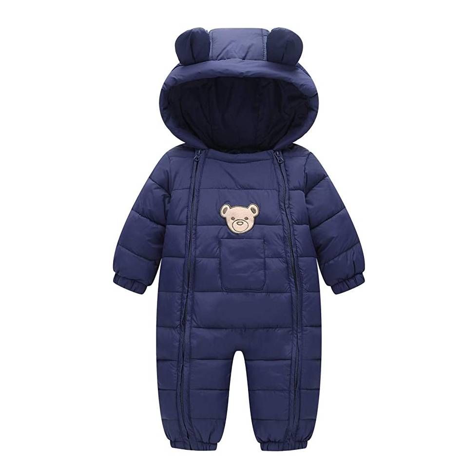 Baby Girls Pramsuit Snowsuit Winter Coat Warm Hooded Fully Fleece Lined RRP £25 