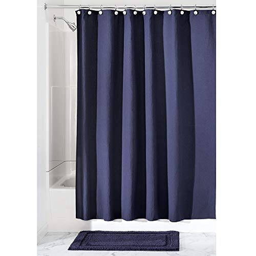mDesign Hotel Quality Shower Curtain with Waffle Weave 