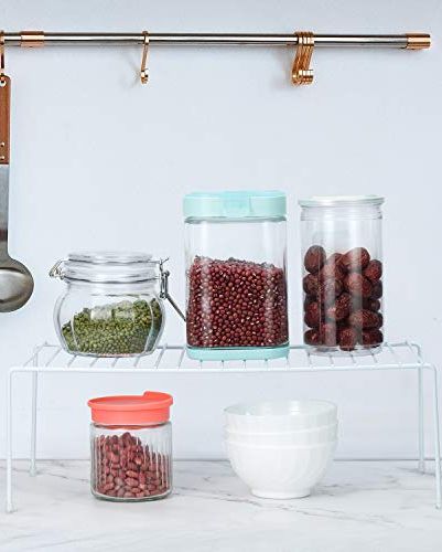 QIWODE Home and Kitchen Storage Shelf Wire Rack, Pack of 2 