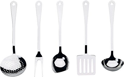 NOBILE LOVELYCARE Mestoli acciaio inox e Nylon set di utensili cucina  resistenti al calore con grattugia in acciaio inox in regalo : :  Casa e cucina