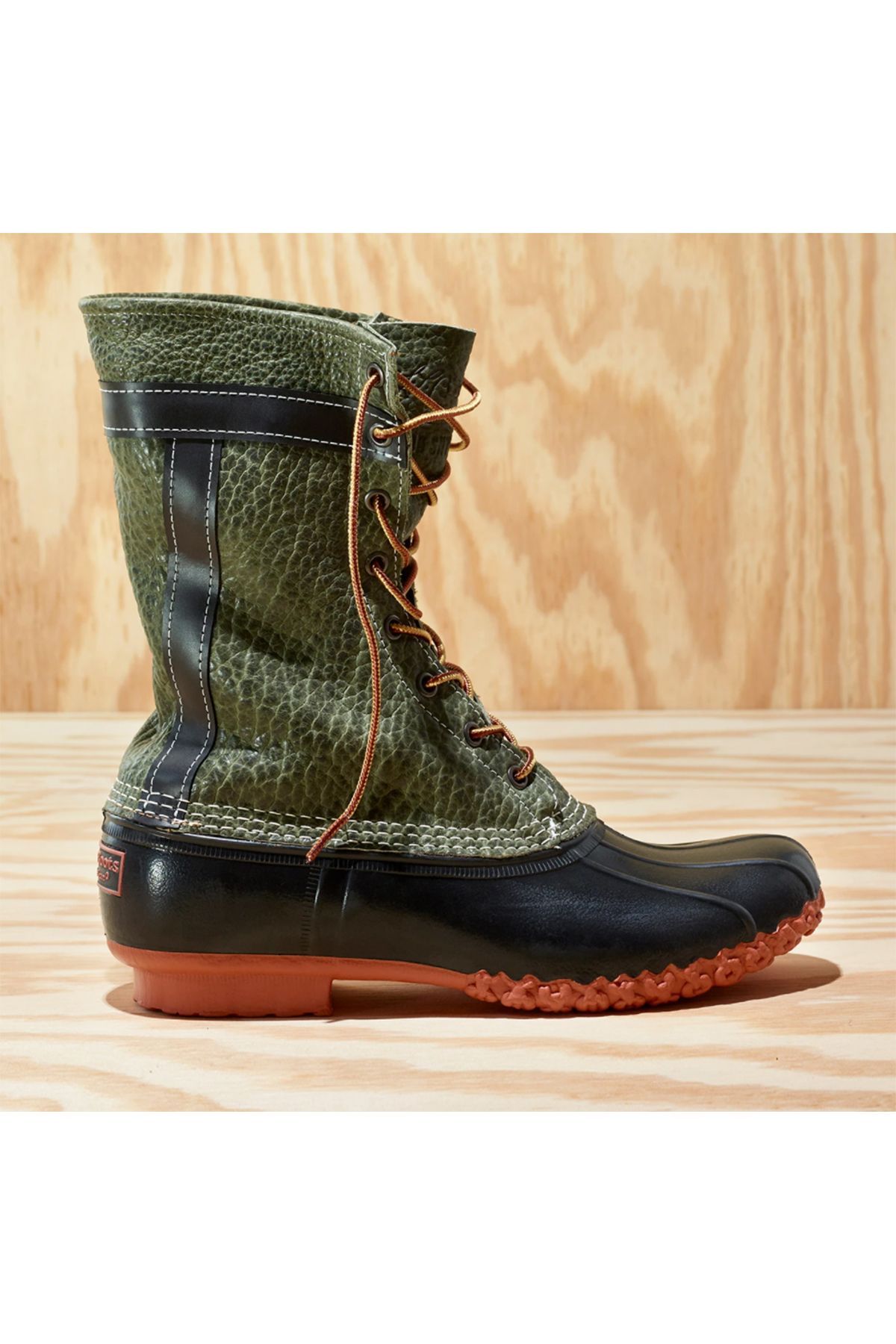 Bean Boot in Olive Bison Leather