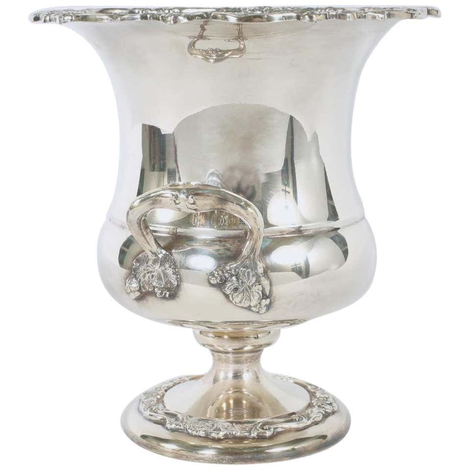 English Silver-Plated Wine Cooler