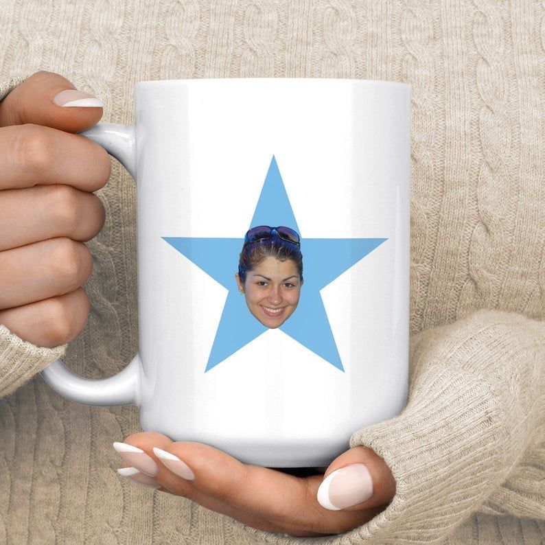 The Office Star Mug, the Office Face Mug Photo Mug Personalized Office Mug  Star
