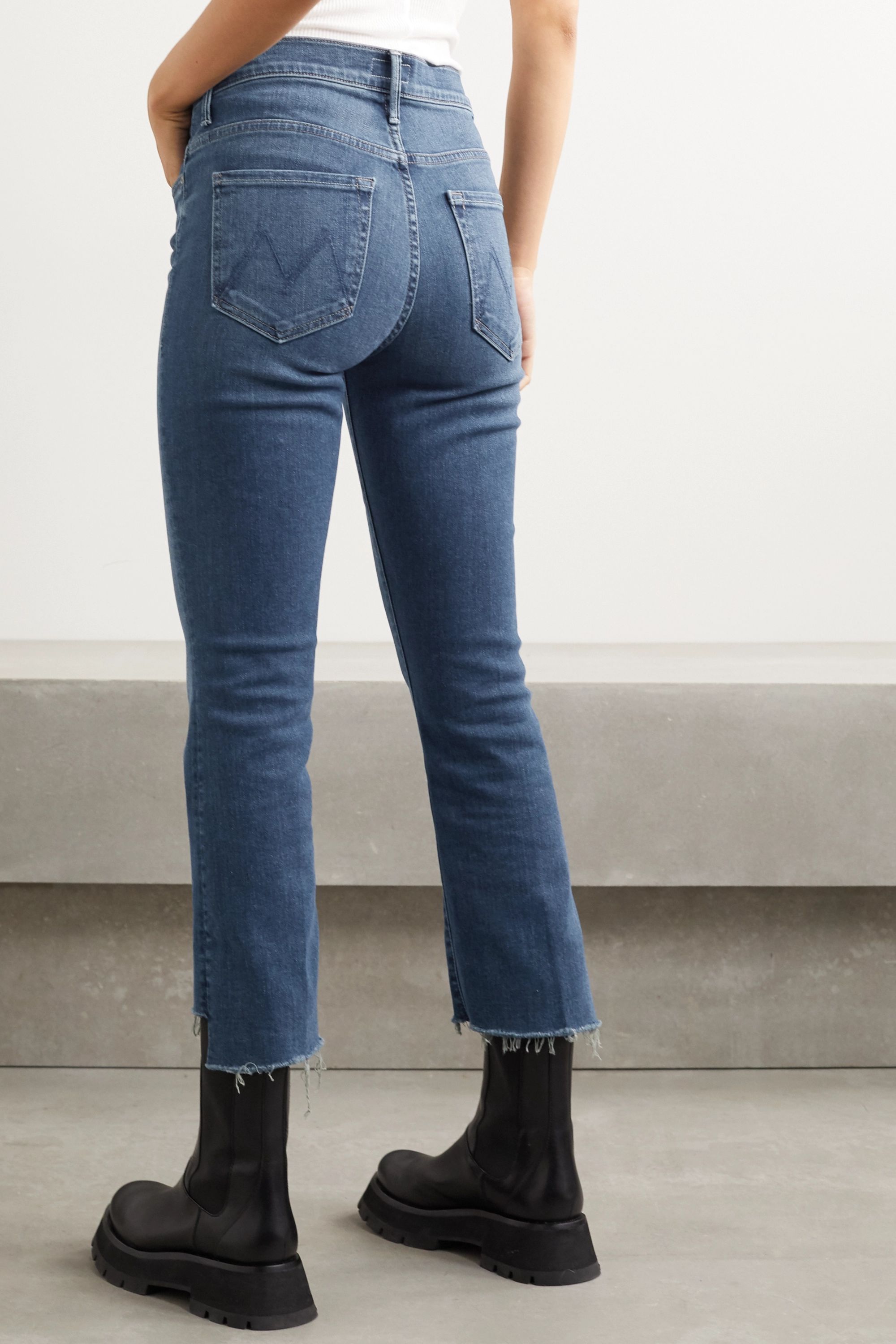 high waisted jeans with small pockets