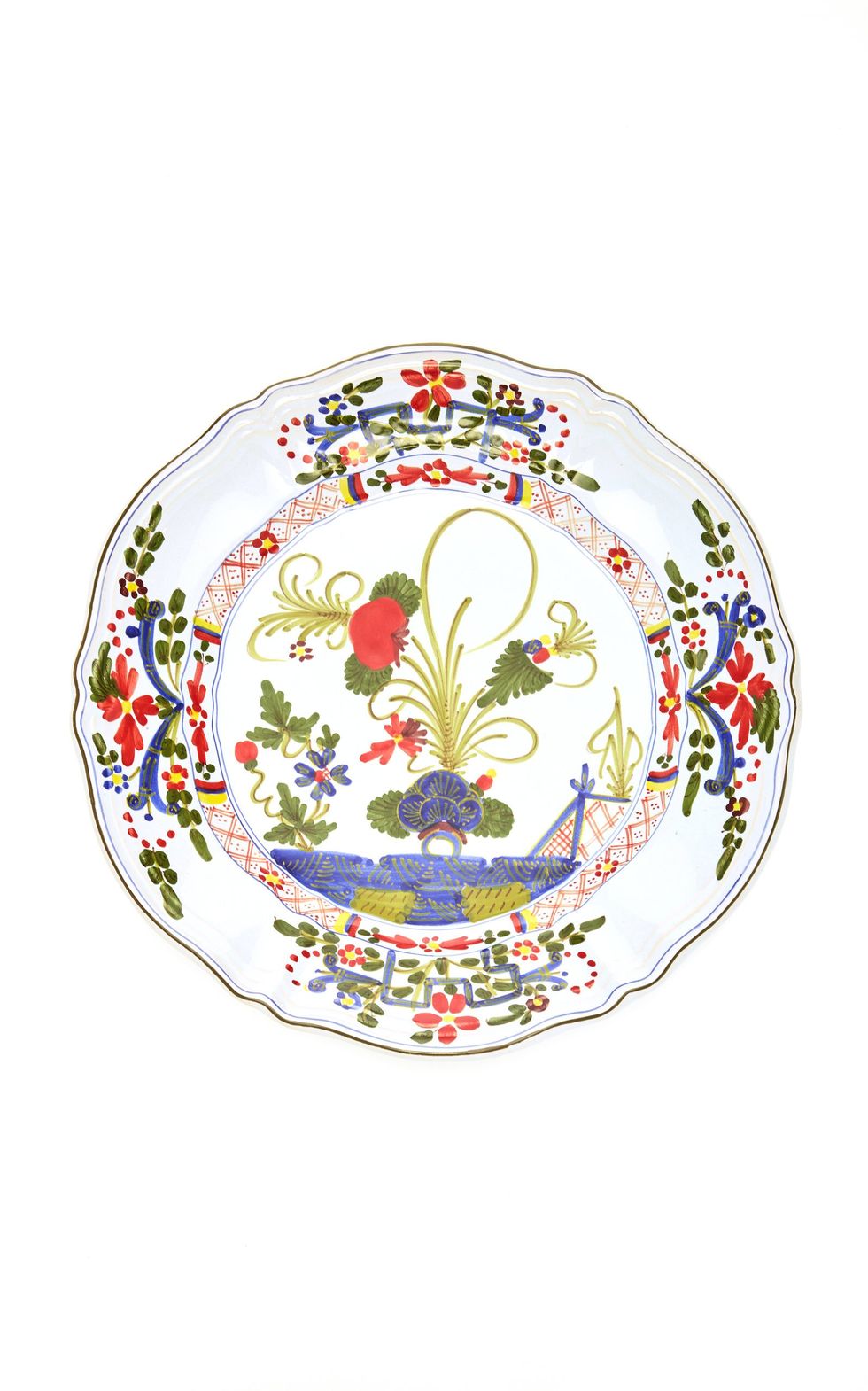 Set-Of-Four Porcelain Dinner Plates